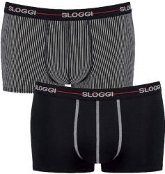 Sloggi Start Hipster Slipuri pentru bărbați Black-Black striped 2Pachet 10206968-M006 (10206968-M006)
