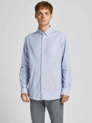 JACK & JONES Cu mânecă lungă Bumbac Cămașă în Linie ingusta Albastru cașmir 12182486 (12182486)