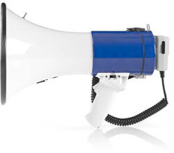 NEDIS MEPH200WT megafon, beépített sziréna, hatótávolság 1500 m, 135dB, levehető mikrofon, 25W (MEPH200WT) - koronaphone
