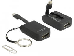 Delock USB Type-C Adapter HDMI-hoz DP Alt Mode 4K 30 Hz - Kulcstartón