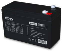 nJoy Szünetmentes akkumulátor - GP09122F (12V/9Ah, T2/F2, zárt, gondozás mentes, AGM) (GP09122F) - pixelcomputer