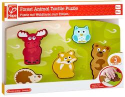 Hape Puzlle Tactil - Animalele din Padure (HapeE1621) - edanco