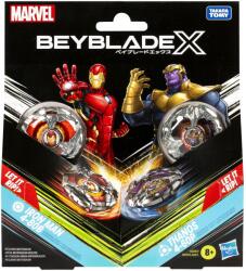 Hasbro Beyblade X Marvel Set Duo Iron Man 4-80b si Thanos 4-60p (G0278_G0287) - edanco Figurina
