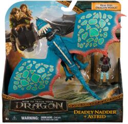 Spin Master Cum Sa Iti Dresezi Dragonul Set Dragon Deadly Nadder si Figurina Viking Astrid (6072587_20151275) - edanco Figurina