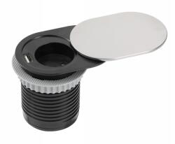 GTV Priza incorporabila pentru blat SLIDE, 1xSCHUKO, 1xUSB, finisaj inox (AE-BPW1S1UCH-51N)