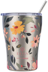 Estia Home Art Coffee Mug Save The Aegean Reciclabil Pahar Termos Oțel inoxidabil Fără BPA 350ml Silver Botanic cu Pai 01-31787 (01-31787)