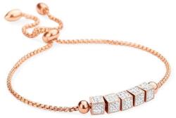  Victoria Rose gold színű fehér köves kocka karkötő (VBKACA79200) - sandori