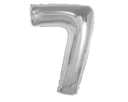  Ezüst 7-es Silver szám fólia lufi 92 cm (MLG189629) - sandori