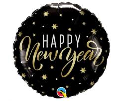  Happy New Year Stars fólia lufi 46 cm (MLG279451) - sandori