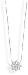  Victoria Ezüst színű fehér köves virág nyaklánc (VBKACA77545) - sandori