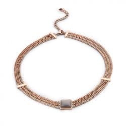  Victoria Rose gold színű barna köves nyaklánc (VBNACA62147) - sandori