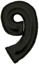  Fekete Lustre Black 9-es szám fólia lufi 86 cm (DPA9917311)