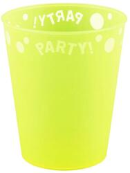  Yellow Fluorescent, Sárga micro prémium műanyag pohár 250 ml (PNN96048)