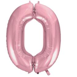  Rózsaszín Light Pink 0-ás szám fólia lufi 92 cm (MLG109191) - sandori