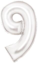  Fehér Lustre White 9-es szám fólia lufi 86 cm (DPA9917301)
