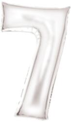  Fehér Lustre White 7-es szám fólia lufi 86 cm (DPA9917299) - sandori