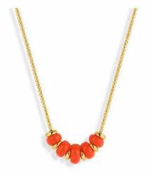  Victoria Arany színű piros gyöngyös nyaklánc (VBNACA63745) - sandori