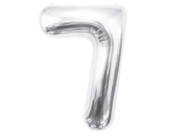 Ezüst Silver 7-es szám fólia lufi 85 cm (MLG109535) - sandori