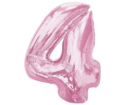  Rózsaszín 4-es Light Pink szám fólia lufi 92 cm (MLG195613) - sandori