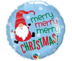  Merry Christmas Gnome, Karácsonyi fólia lufi 46 cm (MLG197663) - sandori