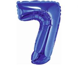  Kék Blue 7-es mini szám fólia lufi 35 cm (MLG633761) - sandori