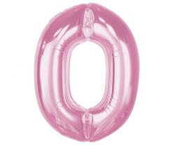 Rózsaszín 0-ás Light Pink szám fólia lufi 92 cm (MLG195576) - sandori