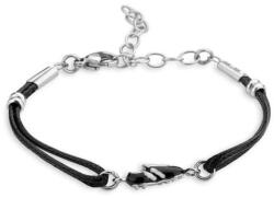  Victoria Ezüst színű fekete focis karkötő (VBKACA81316)