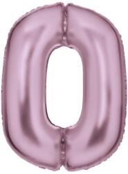  Rózsaszín Lustre Pastel Pink 0-ás szám fólia lufi 86 cm (DPA9917322)