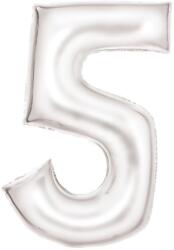  Fehér Lustre White 5-ös szám fólia lufi 86 cm (DPA9917297) - sandori