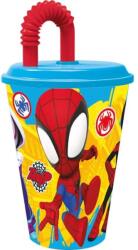  Pókember Spidey szívószálas pohár, műanyag 430 ml (STF15080) - sandori