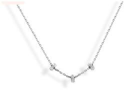  Victoria Ezüst színű fehér köves fánk nyaklánc (VBKACA77145) - sandori