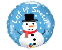  Hóember Let It Snow fólia lufi 46 cm (MLG279031)