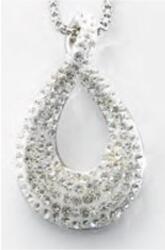  Victoria Ezüst színű fehér köves csepp medál (VBNAP69900) - sandori