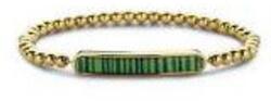  Victoria Arany színű zöld mintás karkötő (VBNACA693SM) - sandori