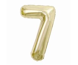  Pezsgőszínű B&C Champagne 7-es szám fólia lufi 85 cm (MLG189230)