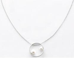  Victoria Ezüst színű fehér gyöngyös nyaklánc (VBNACA68145) - sandori