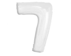  Fehér B&C White 7-es szám fólia lufi 92 cm (MLG189421) - sandori