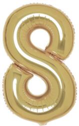  Arany White Gold 8-as szám fólia lufi 86 cm (DPA9915186) - sandori