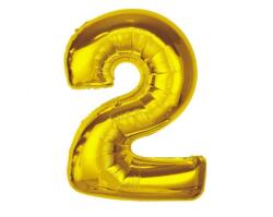  Arany 2-es Gold szám fólia lufi 92 cm (MLG189704) - sandori