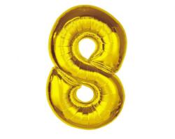  Arany 8-as Gold szám fólia lufi 92 cm (MLG189827) - sandori