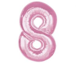  Rózsaszín 8-as Light Pink szám fólia lufi 92 cm (MLG195651) - sandori
