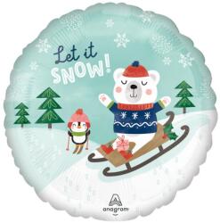  Karácsonyi Let it Snow fólia lufi 43 cm (DPA4613175)