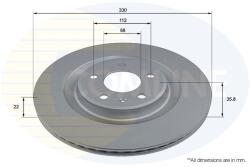 COMLINE Brzdový kotúč COMLINE ADC2907V (ADC2907V)