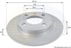 COMLINE Brzdový kotúč COMLINE ADC1439 (ADC1439)