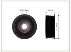 CAFFARO Vratná/vodiaca kladka rebrovaného klinového remeňa CAFFARO 489-99 (489-99)