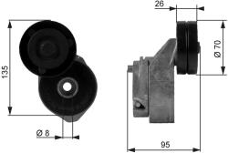 GATES Napinák rebrovaného klinového remeňa GATES T38430 (T38430)
