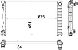 MAHLE Chladič motora MAHLE CR 1861 000S (CR 1861 000S)