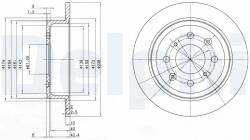 DELPHI Tarcza Ham. Honda Civic Vi -01 Tyl (bg2538)