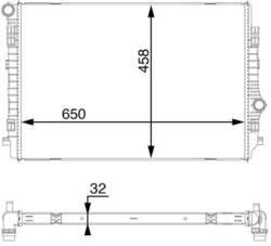 MAHLE Chladič motora MAHLE CR 1593 000S (CR 1593 000S)