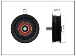 CAFFARO Vratná/vodiaca kladka rebrovaného klinového remeňa CAFFARO 500522 (500522)